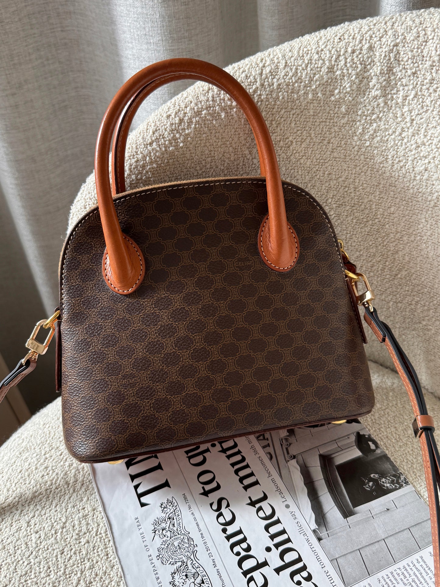 Vintage Celine 2-way alma bag