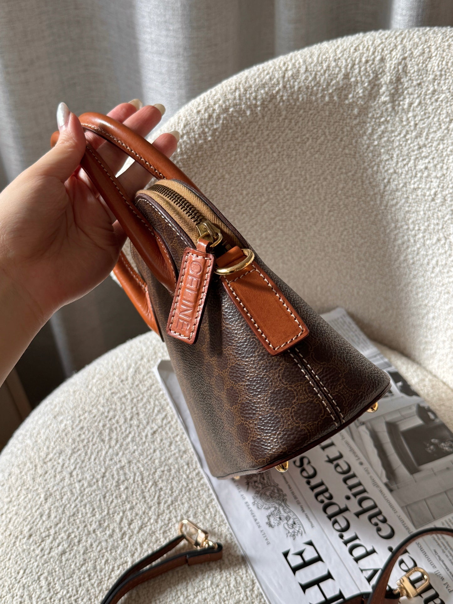 Vintage Celine 2-way alma bag