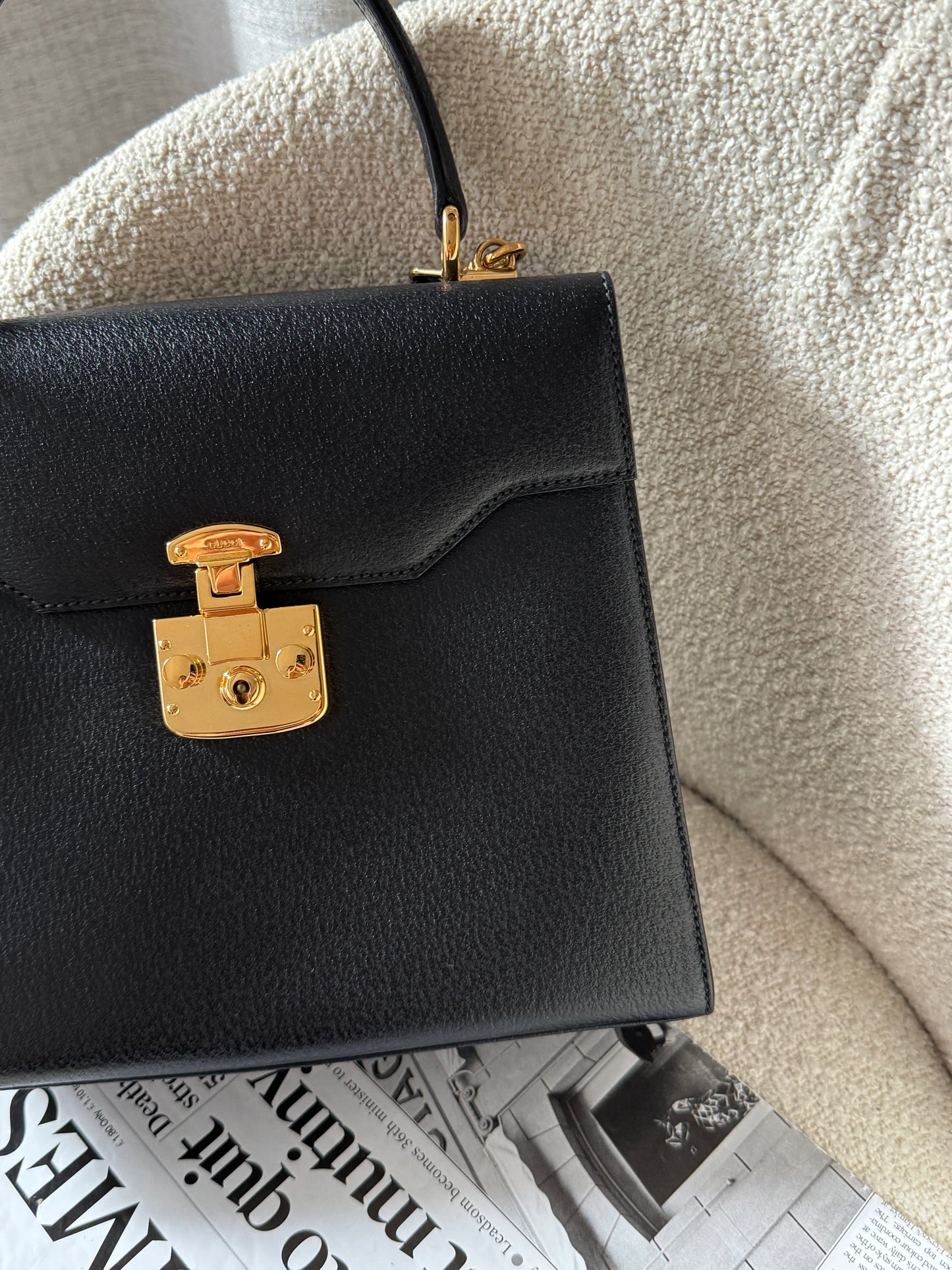 Vintage Gucci 2-way lady lock bag