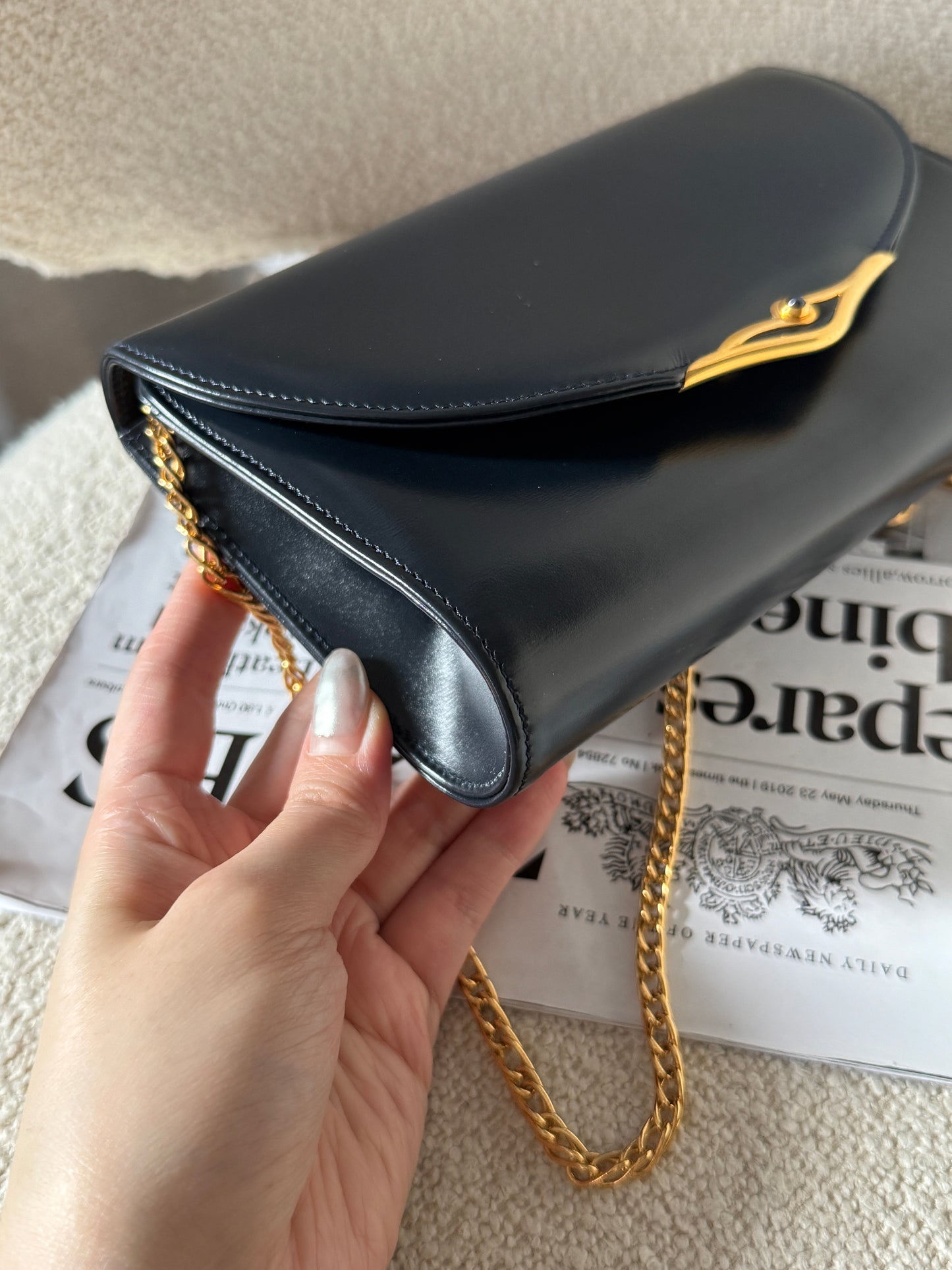 Vintage Cartier 藍寶石2-way chain bag💎