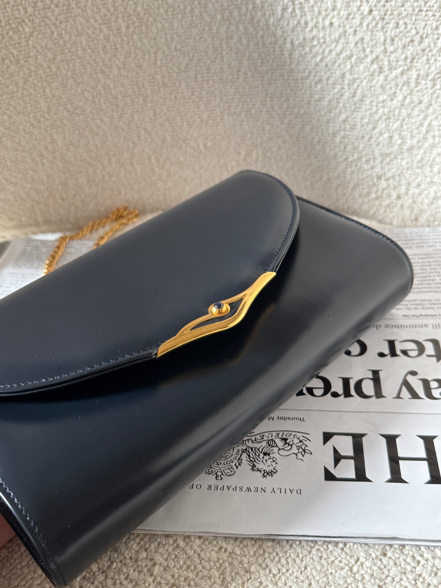 Vintage Cartier 藍寶石2-way chain bag💎