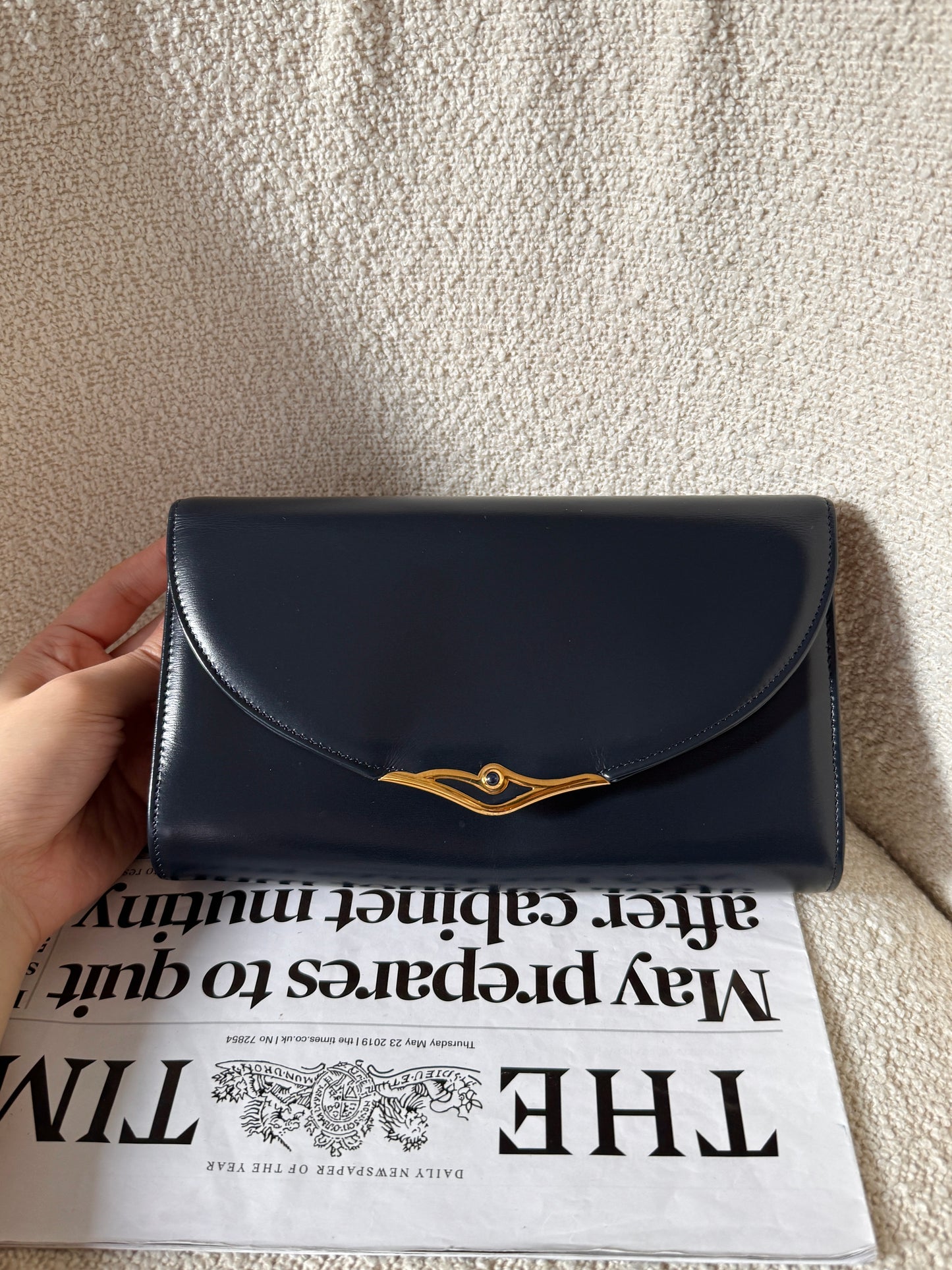 Vintage Cartier 藍寶石2-way chain bag💎