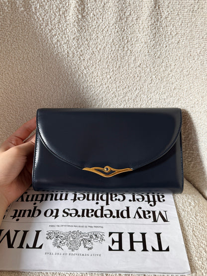 Vintage Cartier 藍寶石2-way chain bag💎