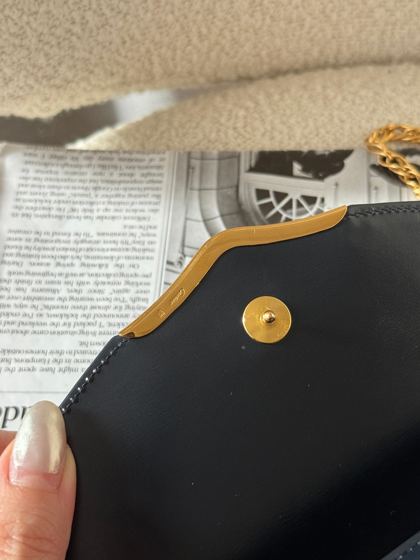 Vintage Cartier 藍寶石2-way chain bag💎