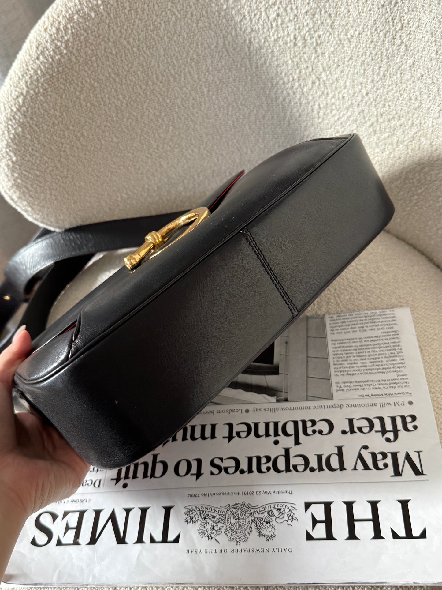 Vintage Cartier豹頭金扣crossbody bag