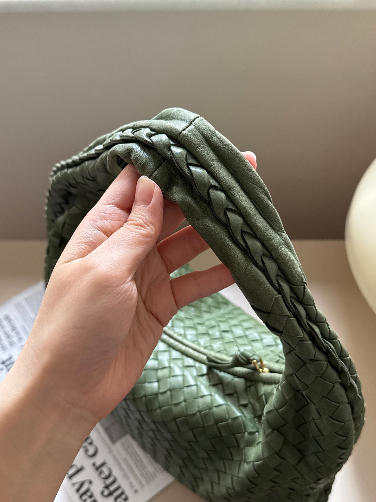 Vintage Bottega Veneta intrecciato olive hobo🍸