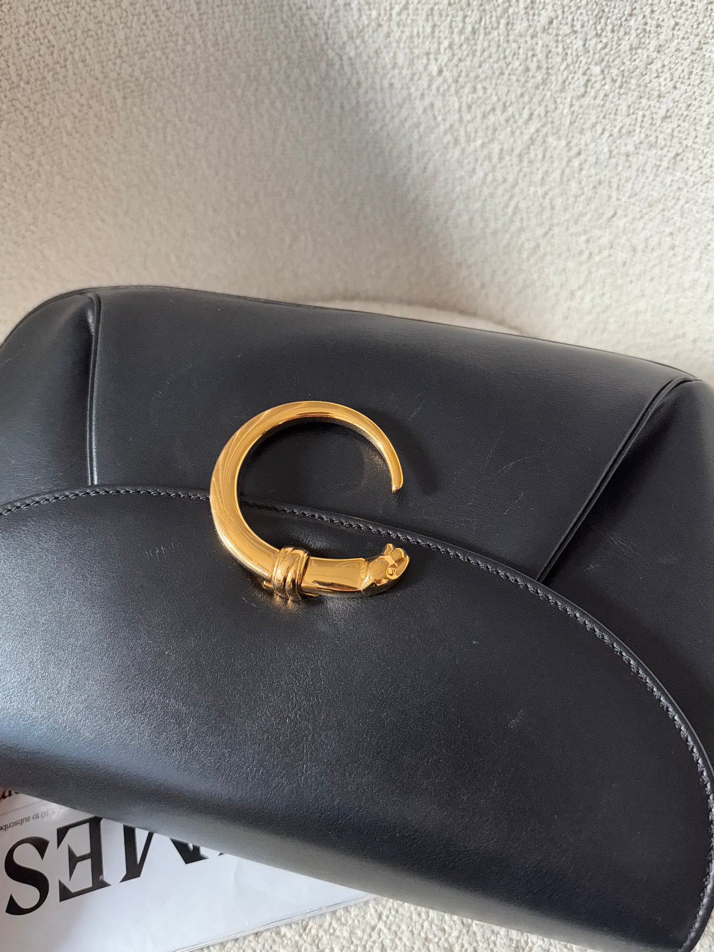 Vintage Cartier豹頭金扣crossbody bag