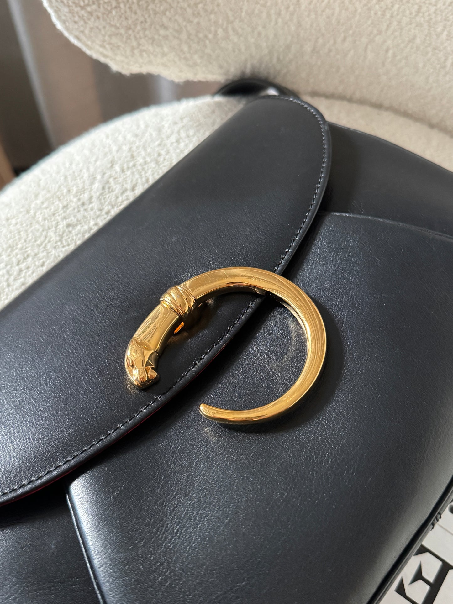 Vintage Cartier豹頭金扣crossbody bag