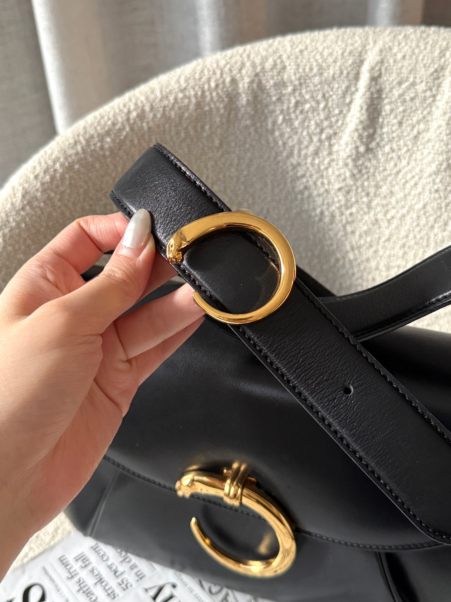 Vintage Cartier豹頭金扣crossbody bag