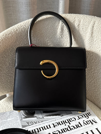 Vintage Cartier 黑金豹頭kelly bag🐆