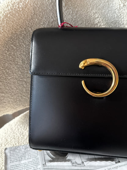 Vintage Cartier 黑金豹頭kelly bag🐆