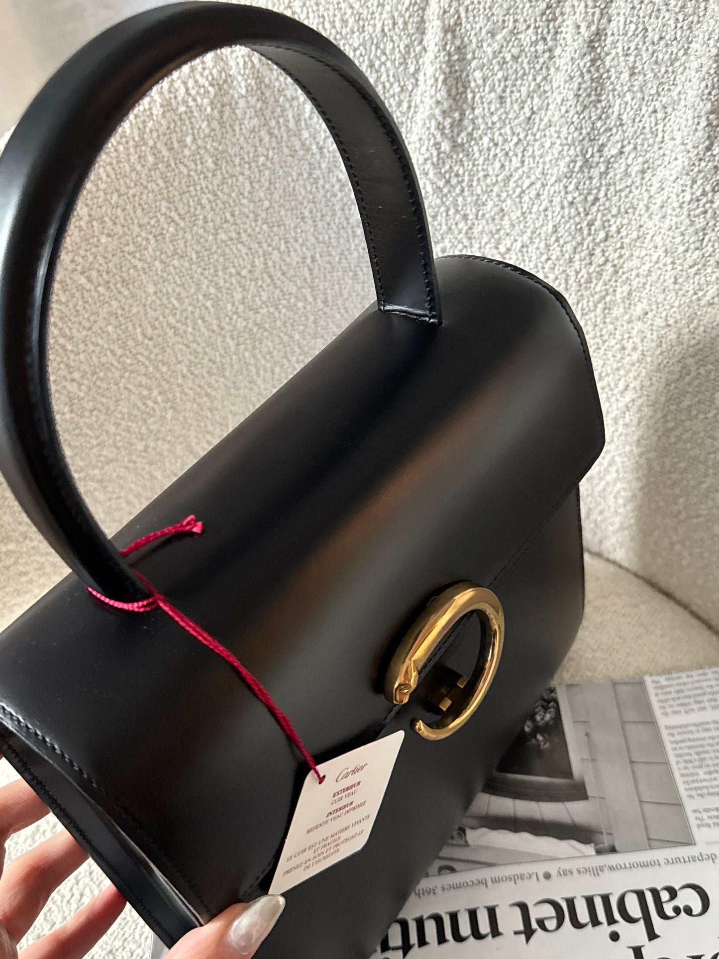 Vintage Cartier 黑金豹頭kelly bag🐆