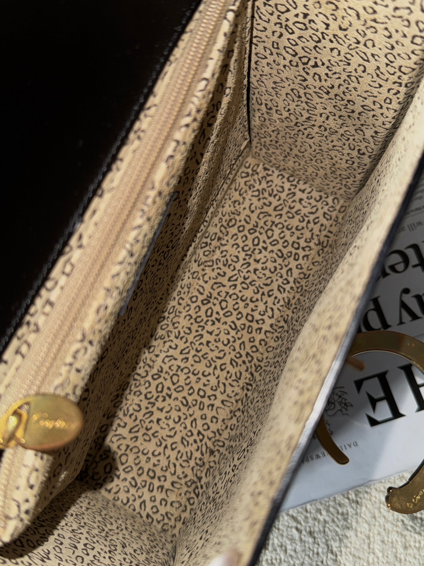 Vintage Cartier 黑金豹頭kelly bag🐆