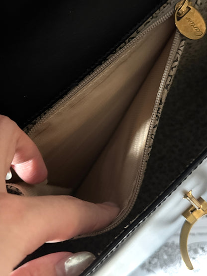 Vintage Cartier 黑金豹頭kelly bag🐆