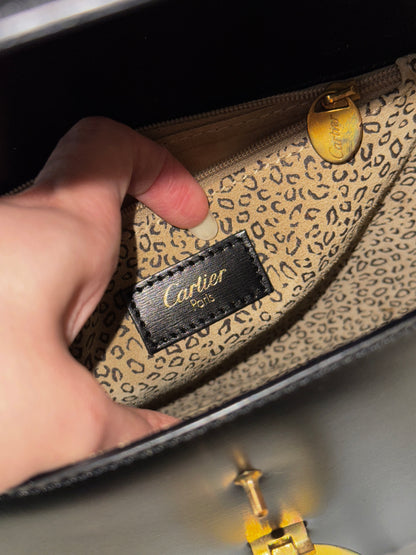 Vintage Cartier 黑金豹頭kelly bag🐆