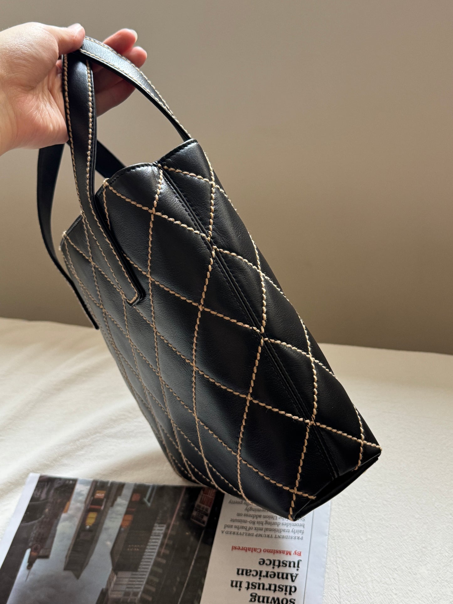 Vintage Chanel calfskin vivian tote