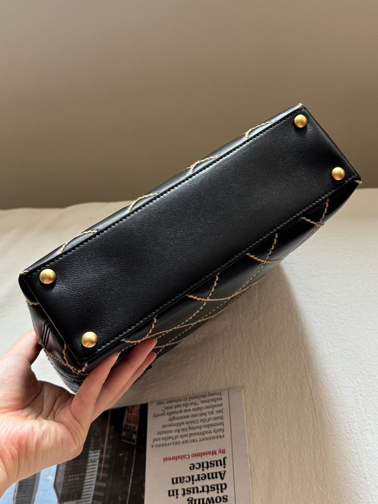 Vintage Chanel calfskin vivian tote