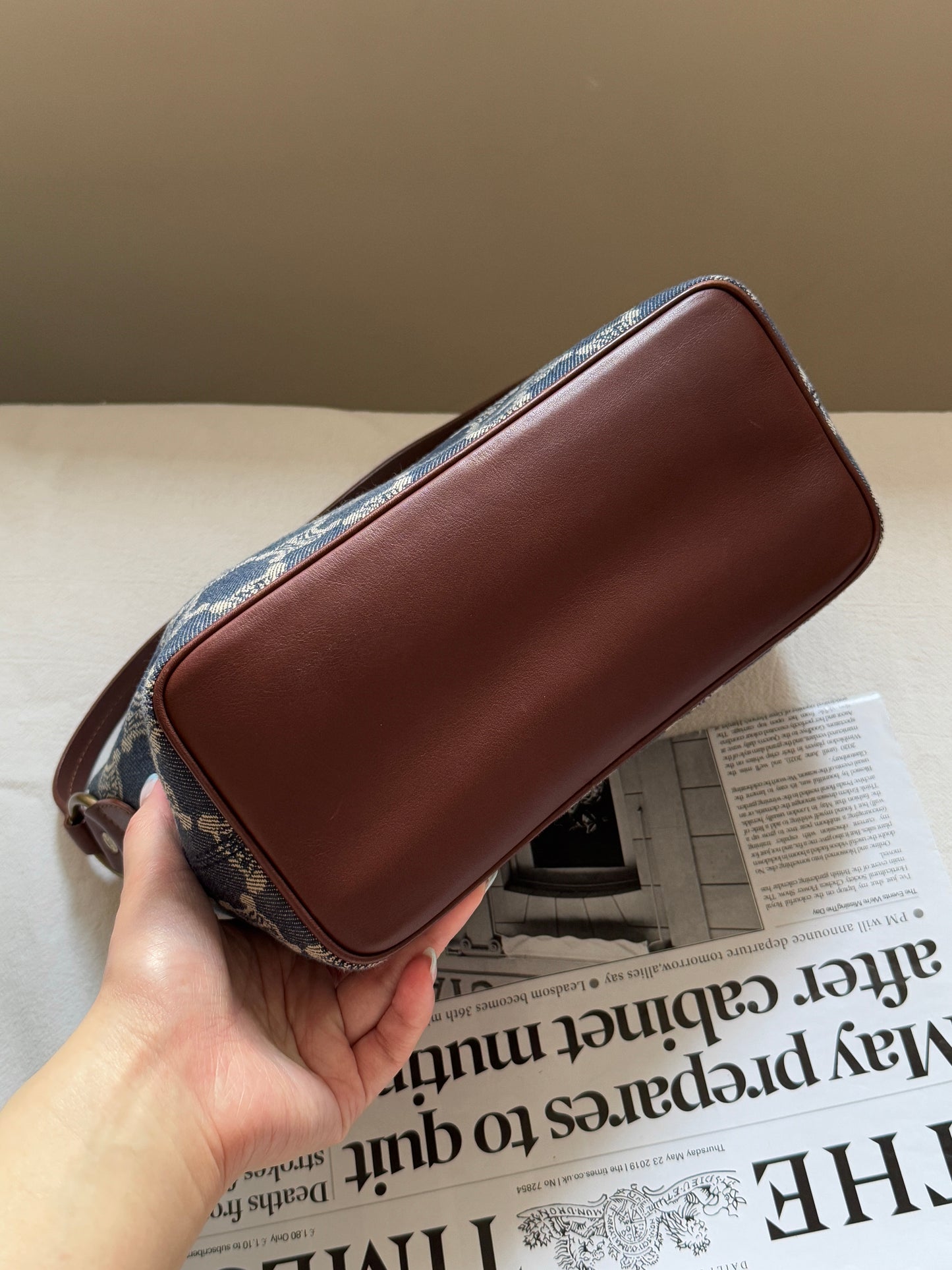 Vintage Celine 凱旋門老花牛仔飯盒包