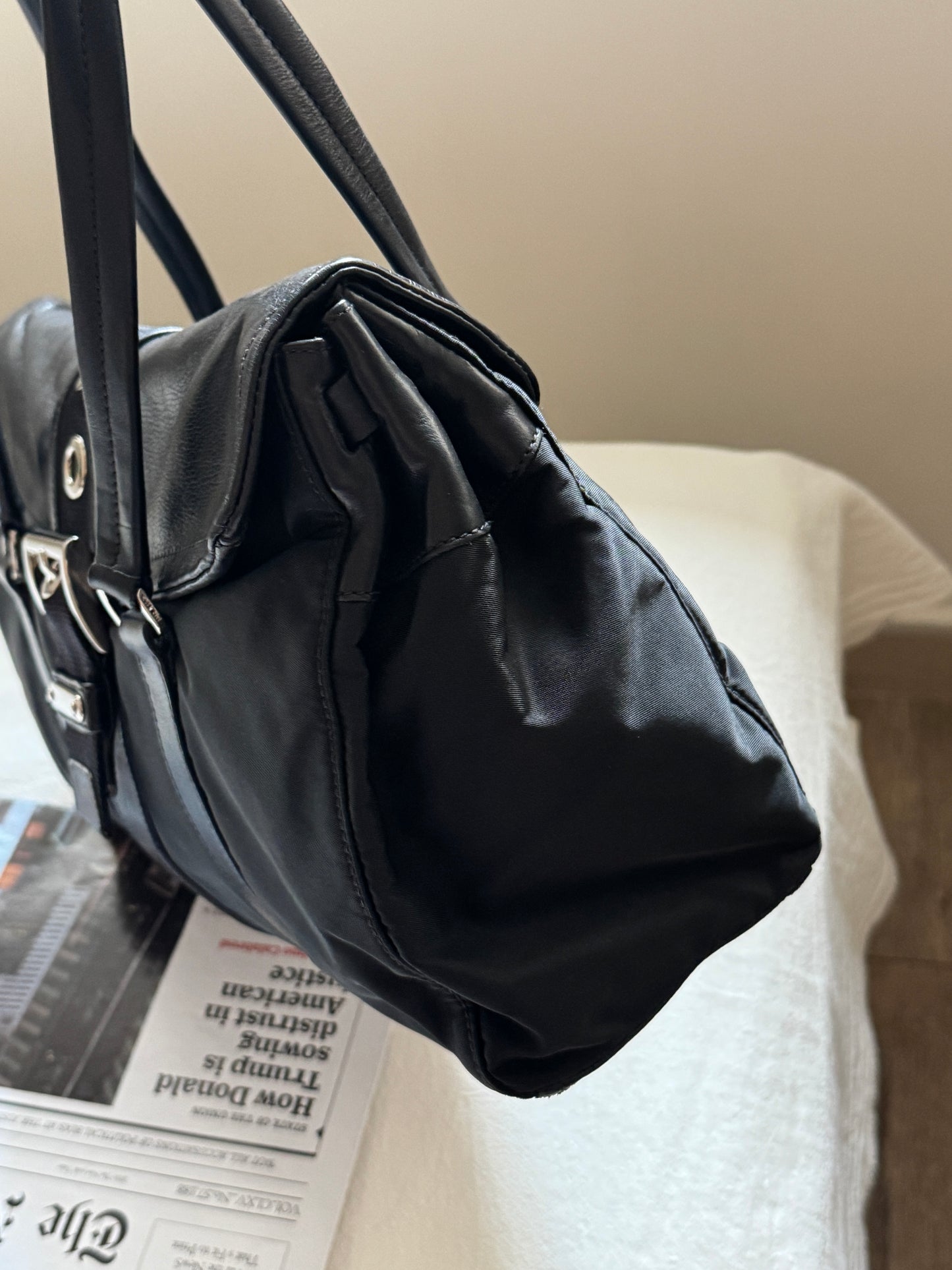 Vintage Prada nylon leather baguette🥖
