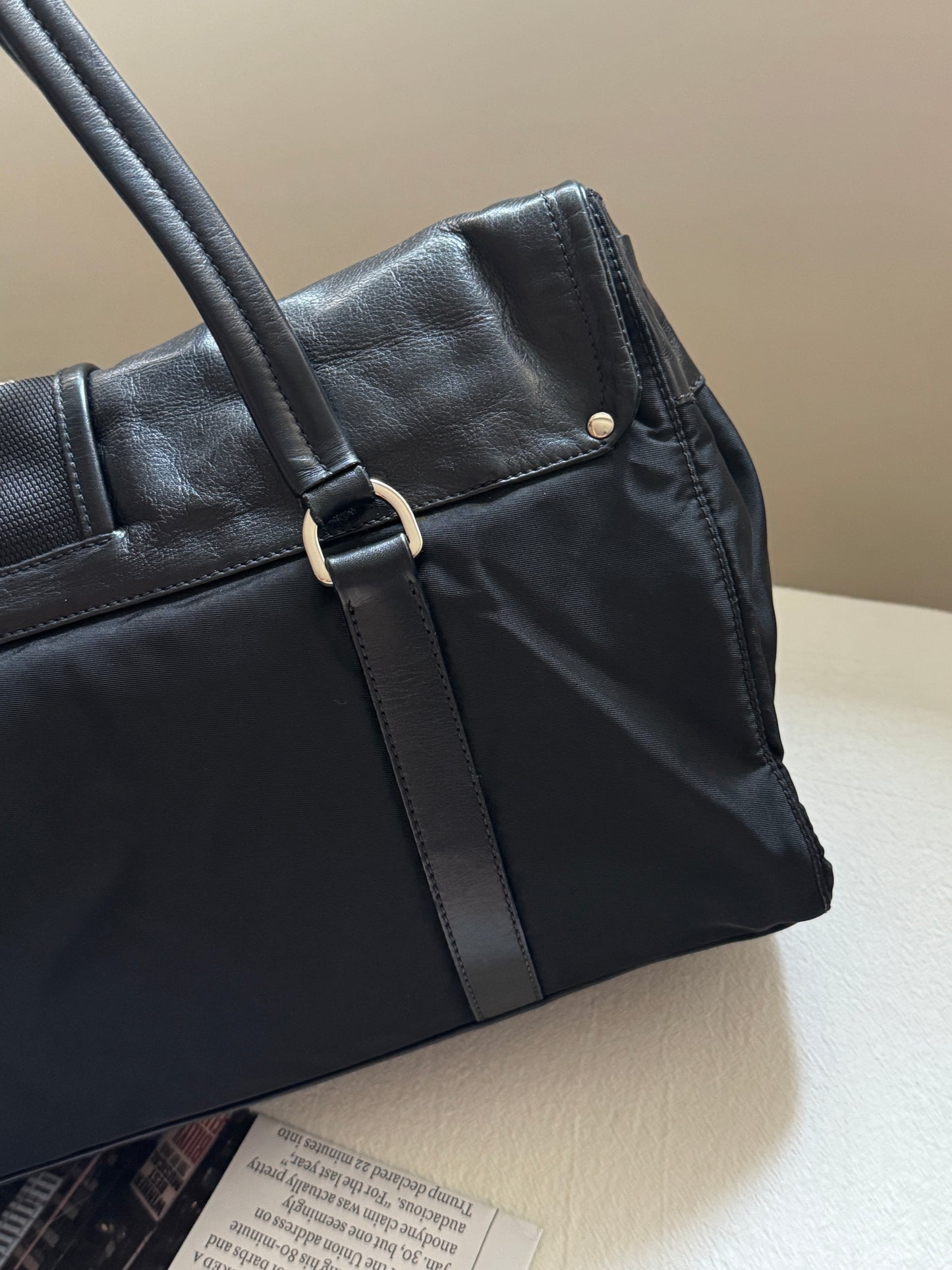 Vintage Prada nylon leather baguette🥖