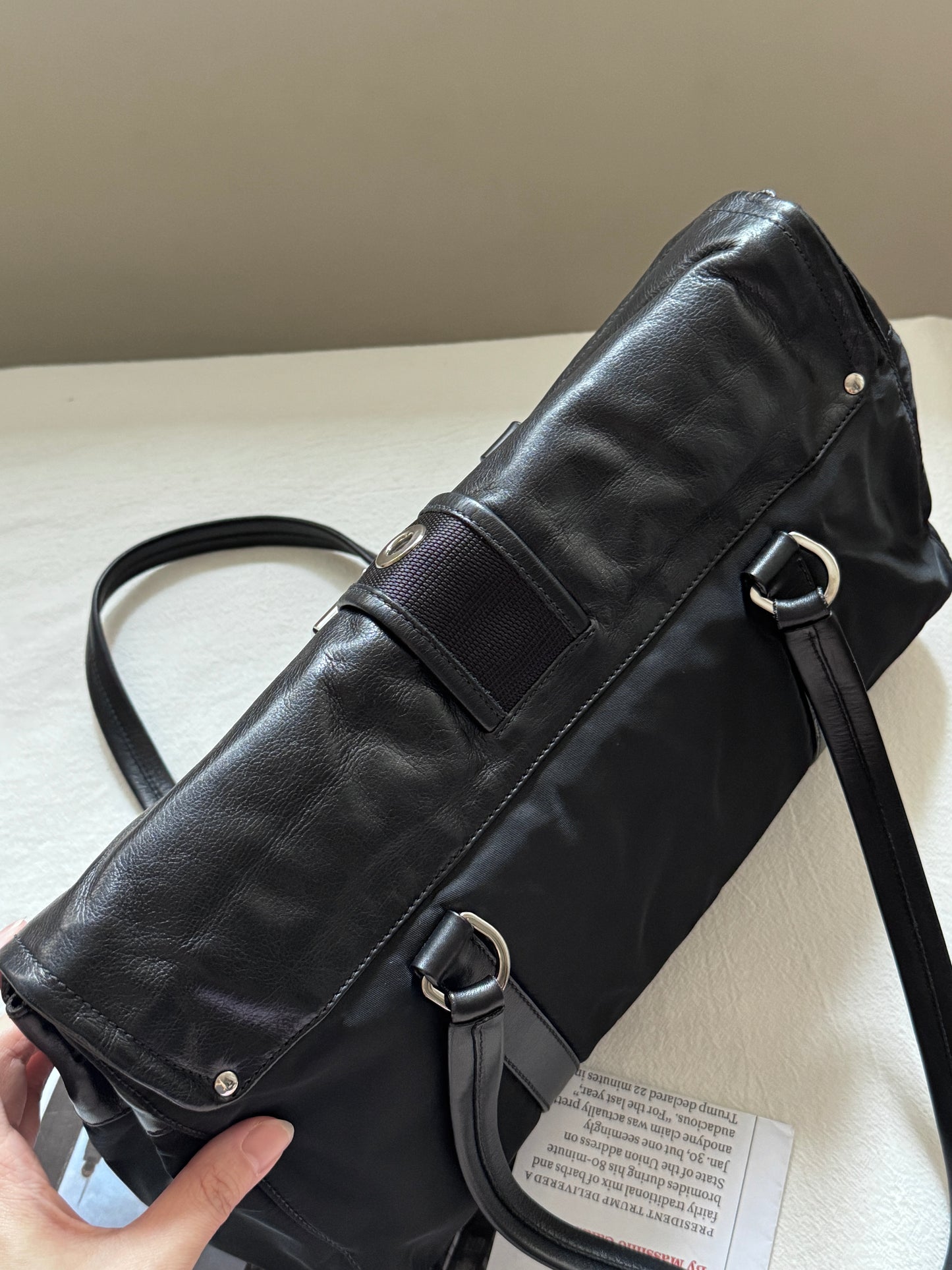 Vintage Prada nylon leather baguette🥖