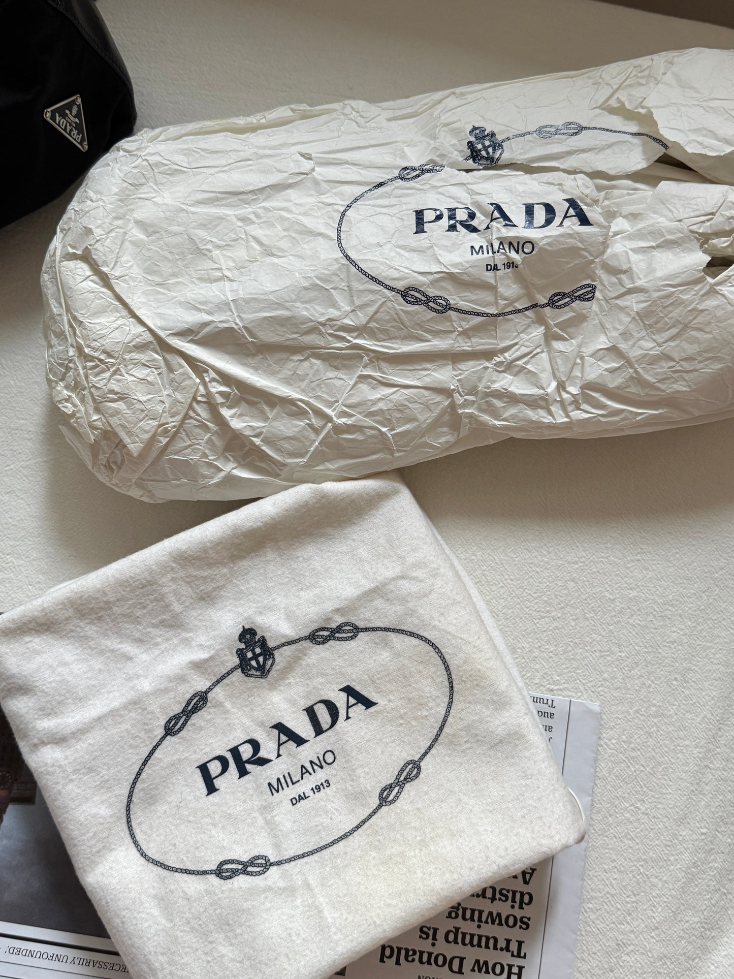 Vintage Prada nylon leather baguette🥖