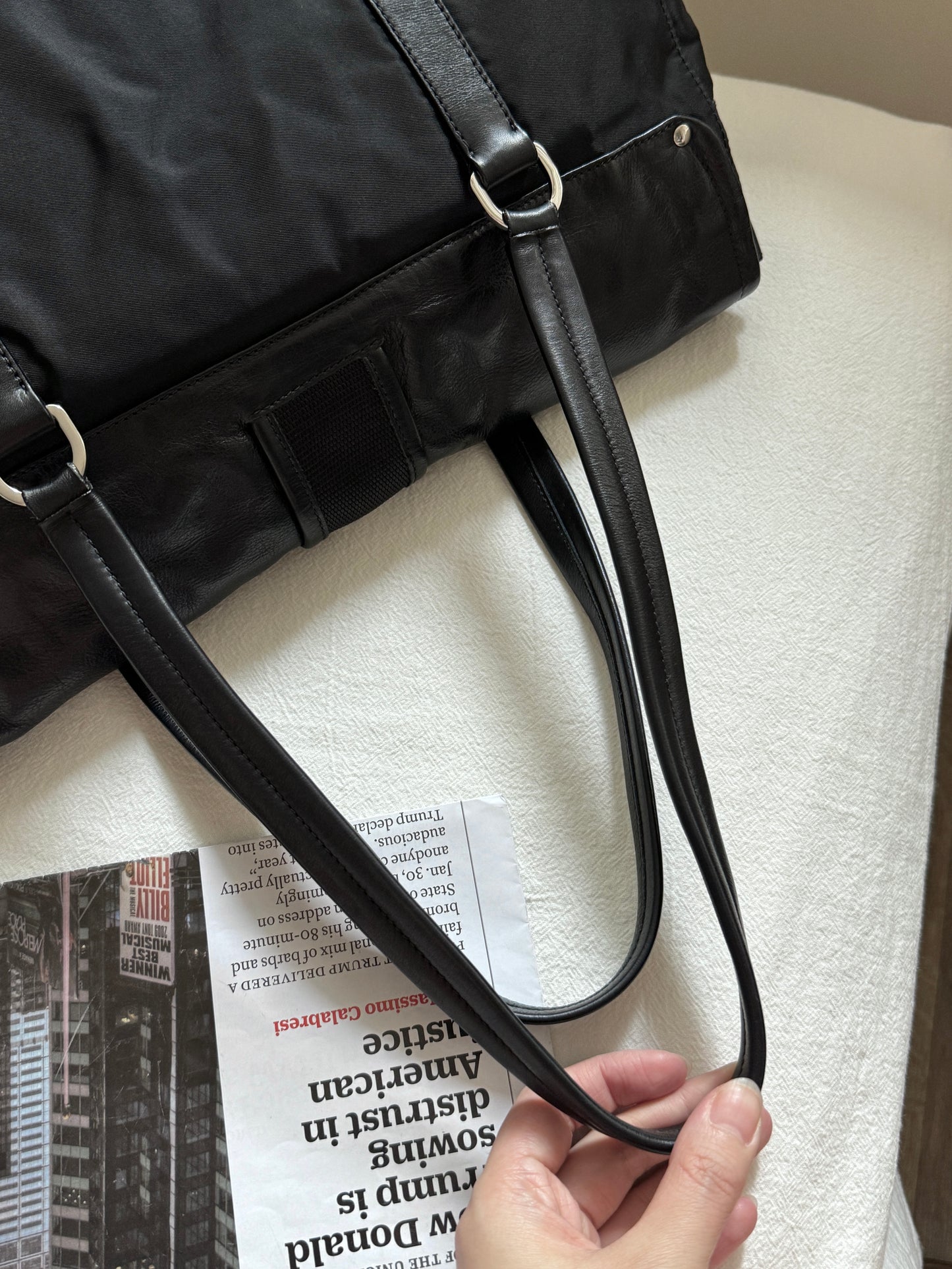 Vintage Prada nylon leather baguette🥖