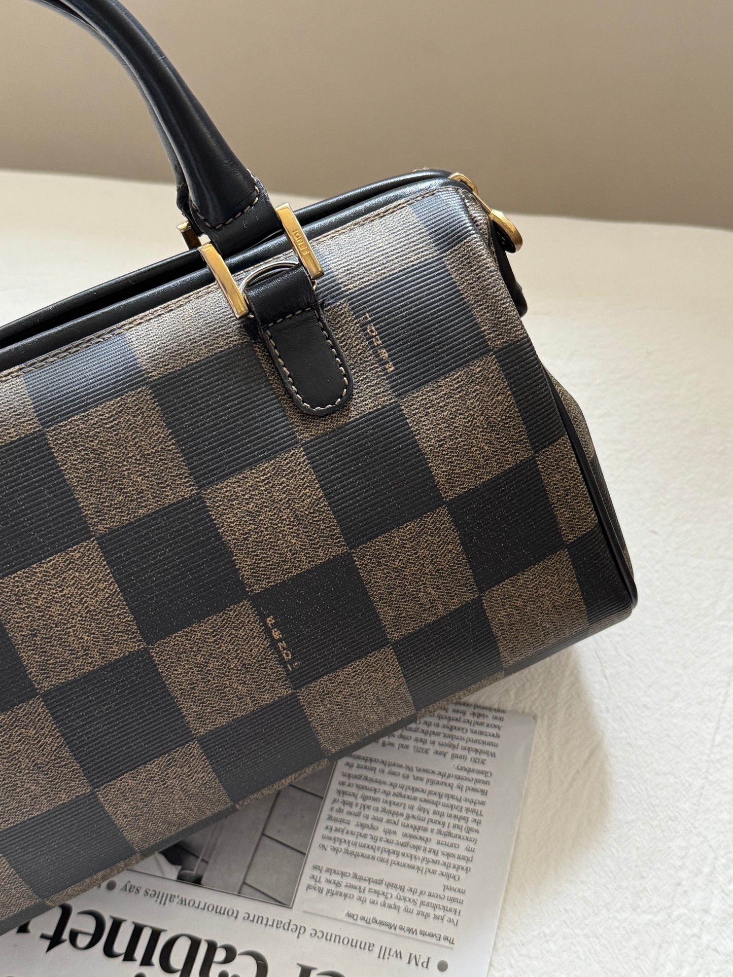 Vintave Fendi 棋盤格boston♟️