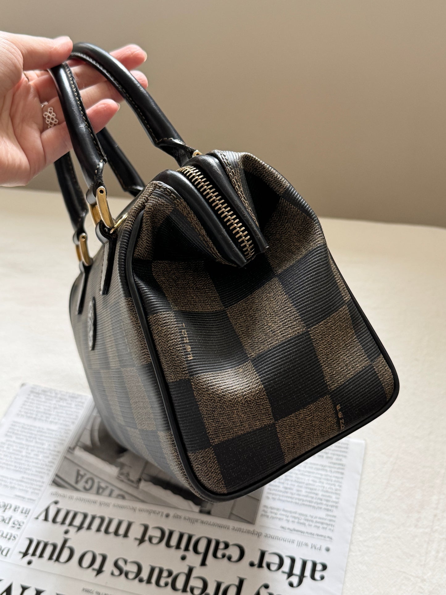 Vintave Fendi 棋盤格boston♟️