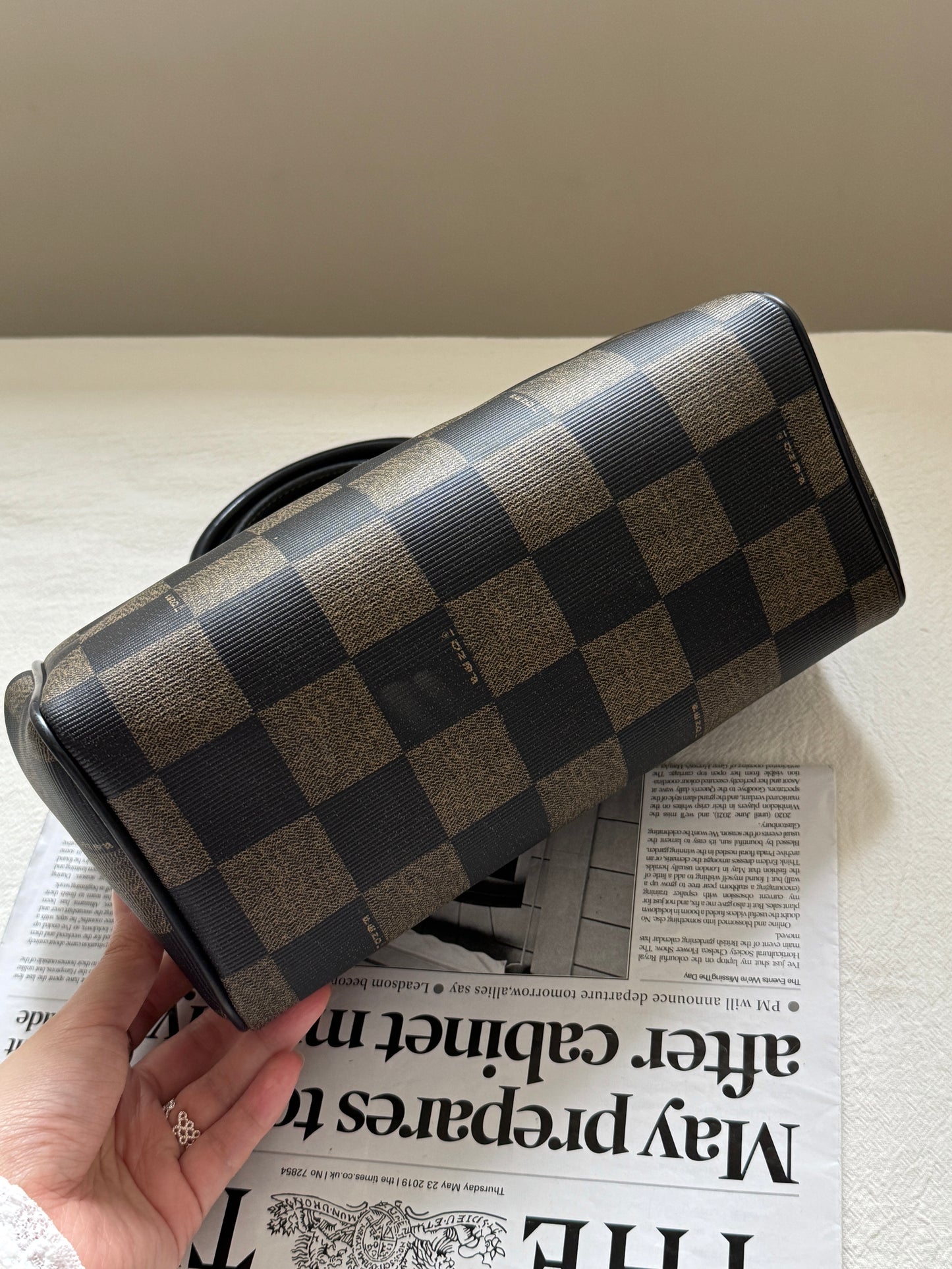Vintave Fendi 棋盤格boston♟️
