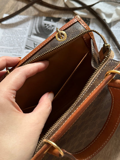 Vintage Celine macadam mini square tote🐻