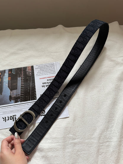 Vintage Dior銀扣暗花belt