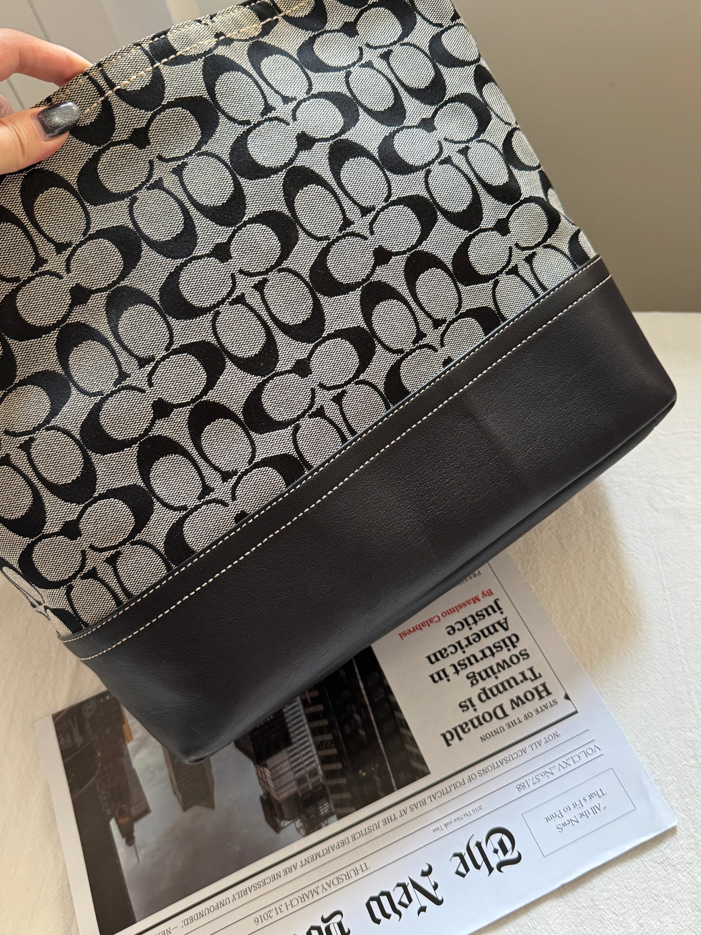 Vintage Coach 老花大tote♠️