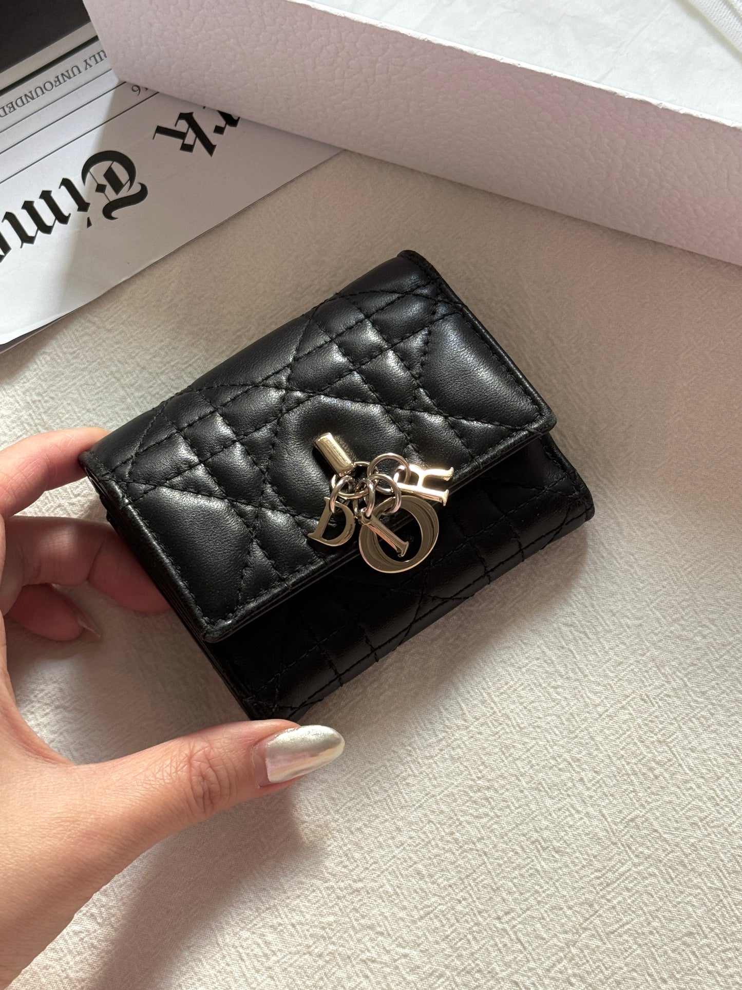 Pre-owned Dior cannage wallet