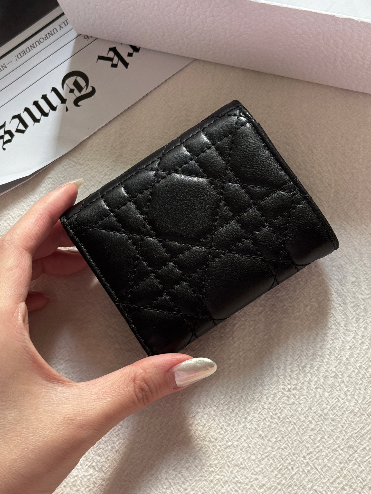 Pre-owned Dior cannage wallet