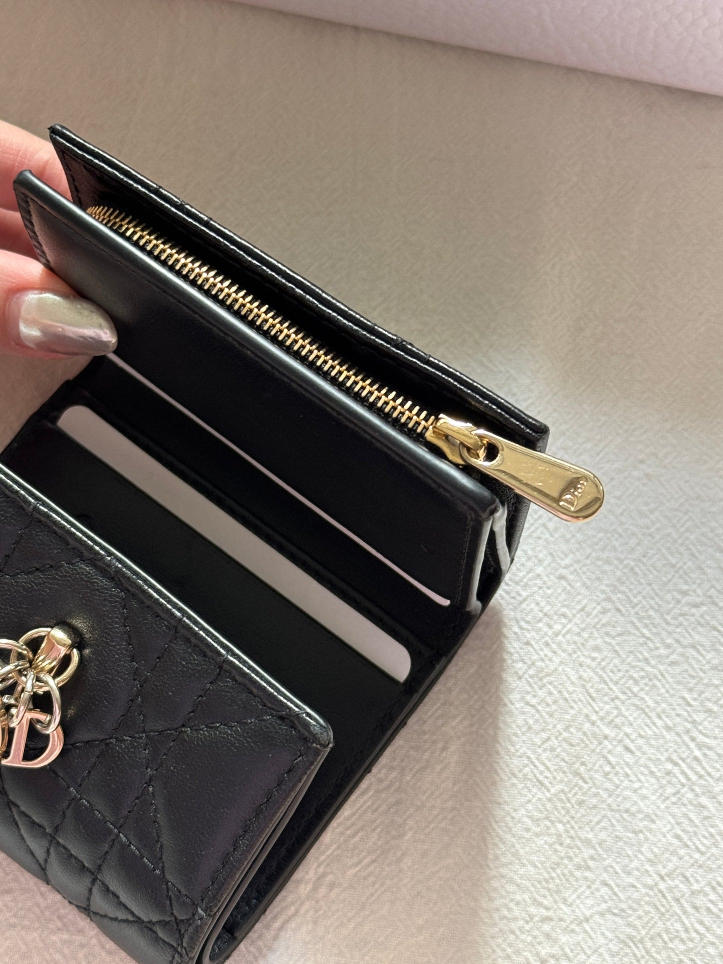 Pre-owned Dior cannage wallet