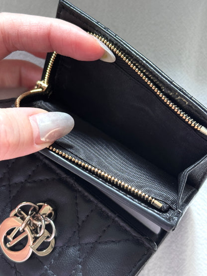 Pre-owned Dior cannage wallet