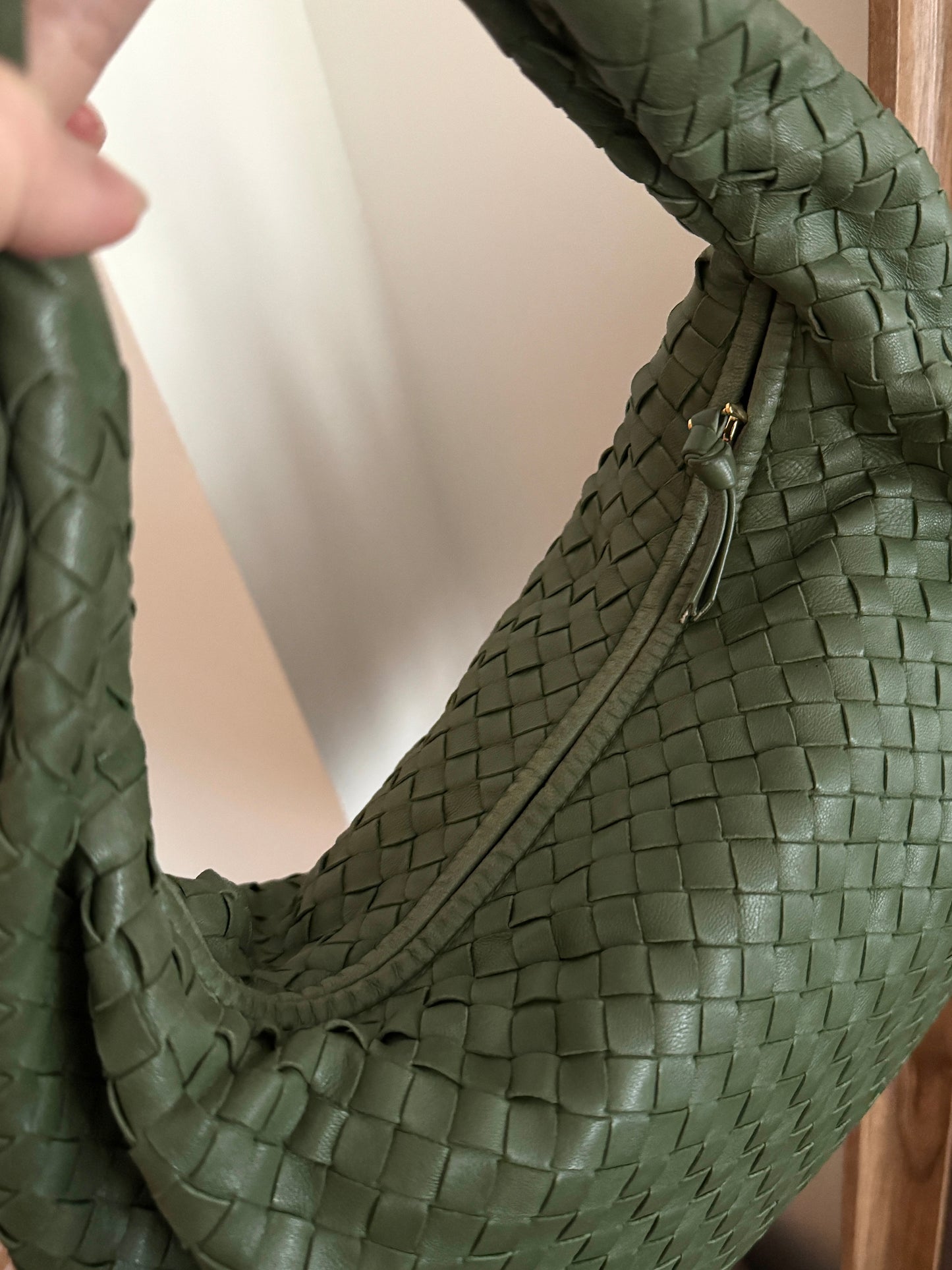 Vintage Bottega Veneta intrecciato olive hobo🍸