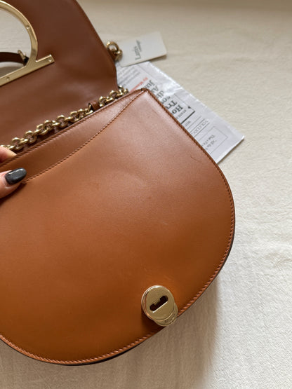 Vintage Salvatore Ferragamo馬蹄大金扣斜背包🍮