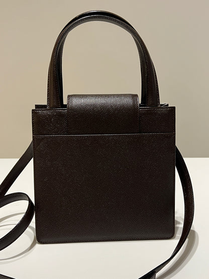 Vintage Bvlgari dark brown 2-way bag