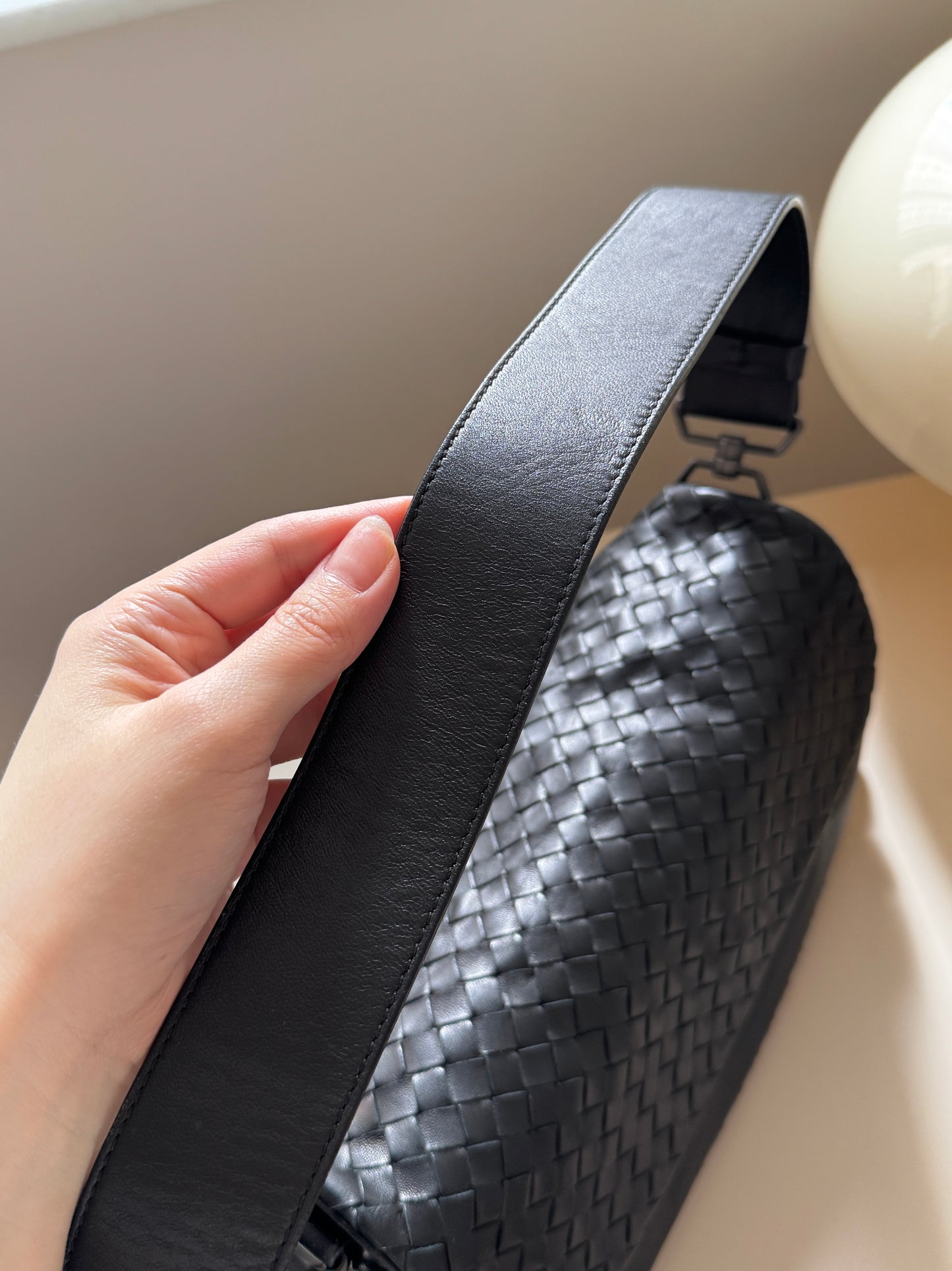Vintage Bottega Veneta so black double flap baguette🥖
