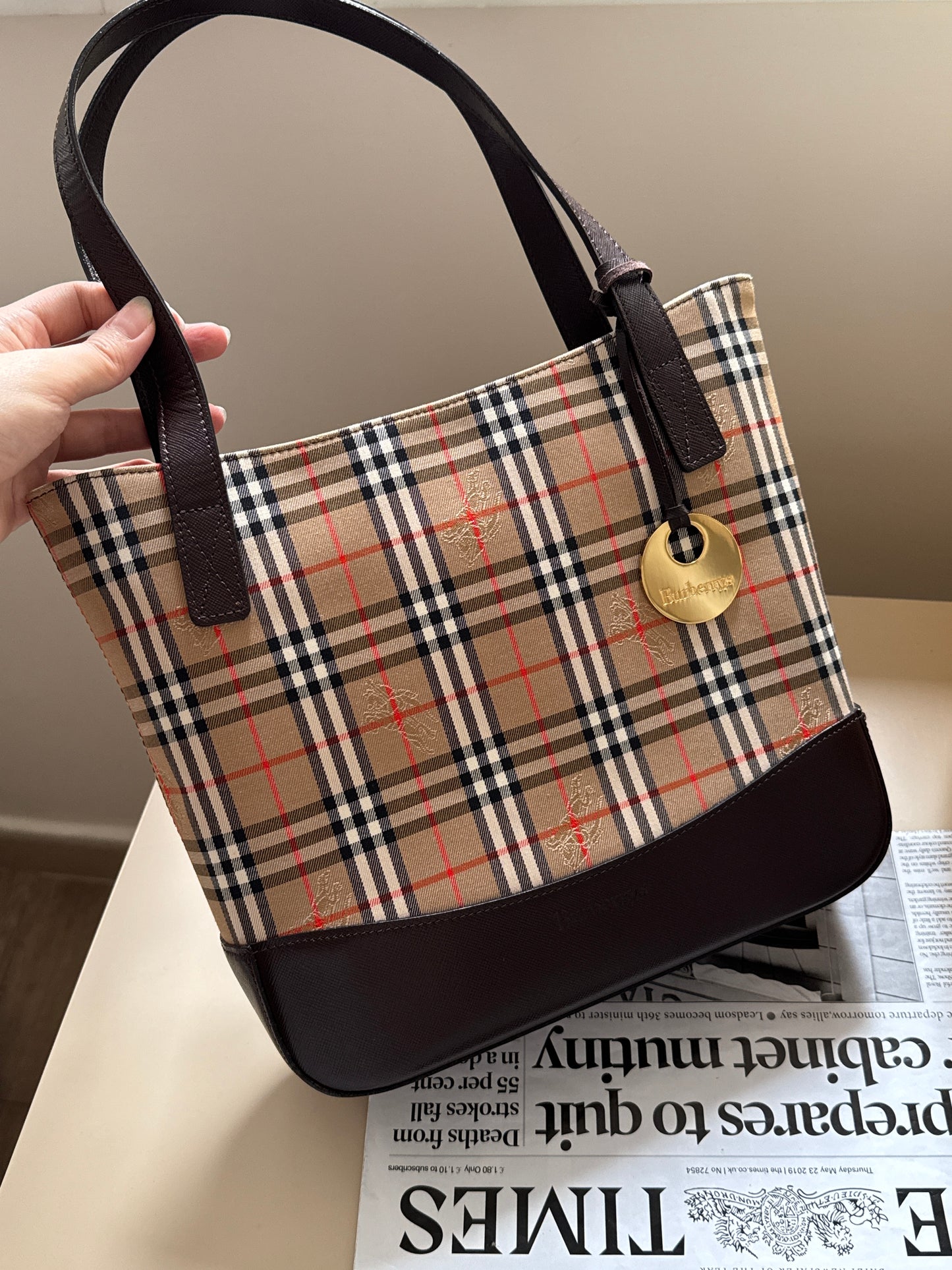 Vintage Burberry戰馬tote bag🎠