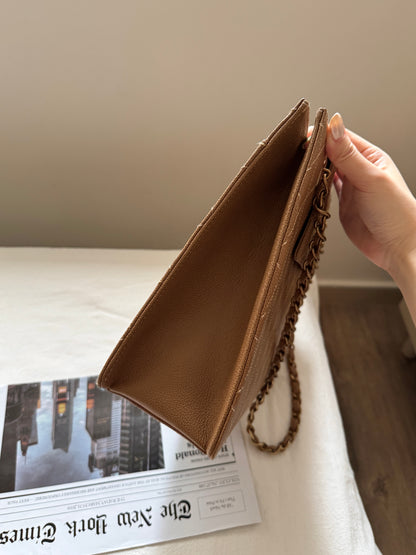 Vintage Chanel wild stitch荔枝牛皮tote bag🧋