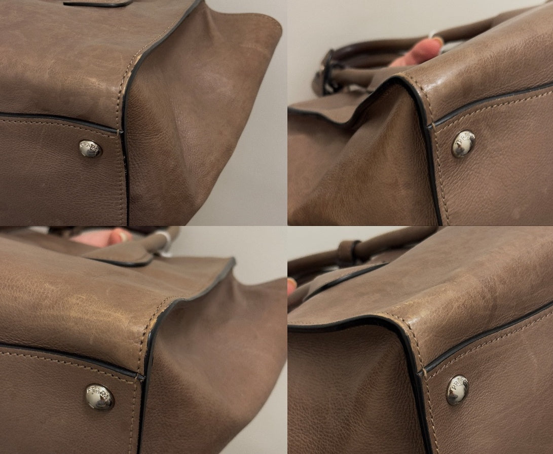 Vintage Prada square tote 2-way🐻