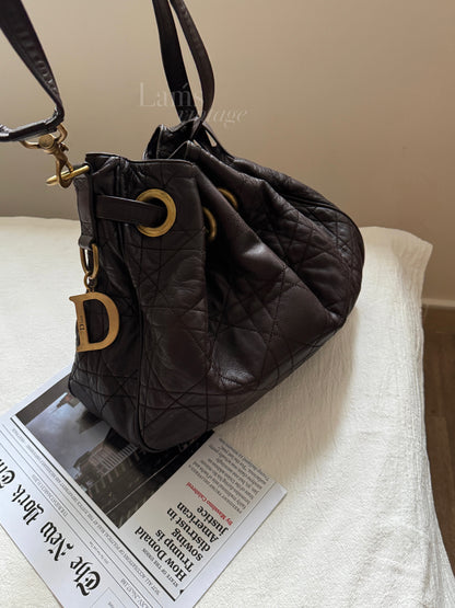 Vintage Dior 小羊皮cannage shoulder bag 35