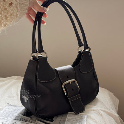 Vintage P r a d a機車hobo bag🏍️