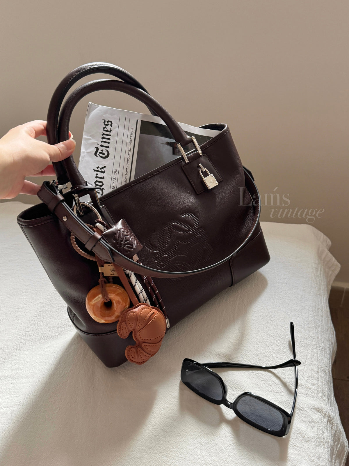 Vintage Loewe 2-way leather bag