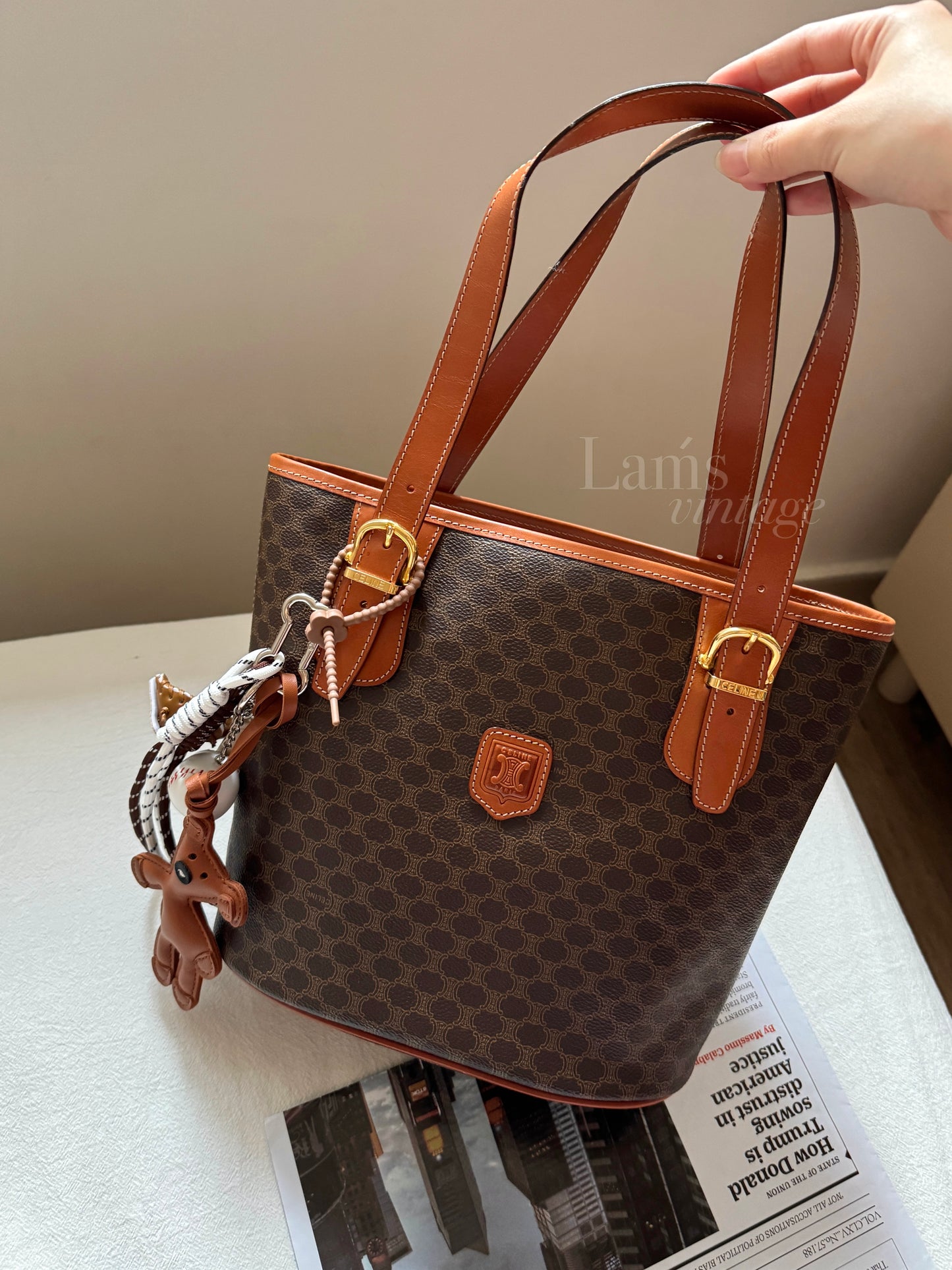 Vintage Celine macadam tote