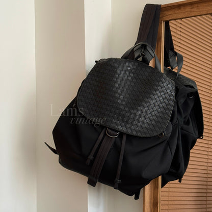 Vintage Bottega Veneta 拼編織皮backpack🏴