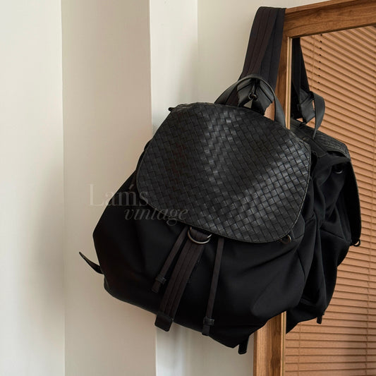 Vintage Bottega Veneta 拼編織皮backpack🏴
